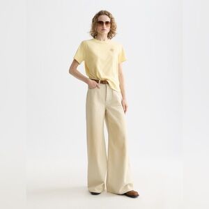 BNWT Scotch & Soda THE WAVE highest rise cropped wide leg Jeans SIZE 14/32 cream